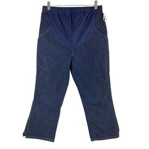 Maternity denim cropped jeans Capris 8 pockets pregancy Summer
